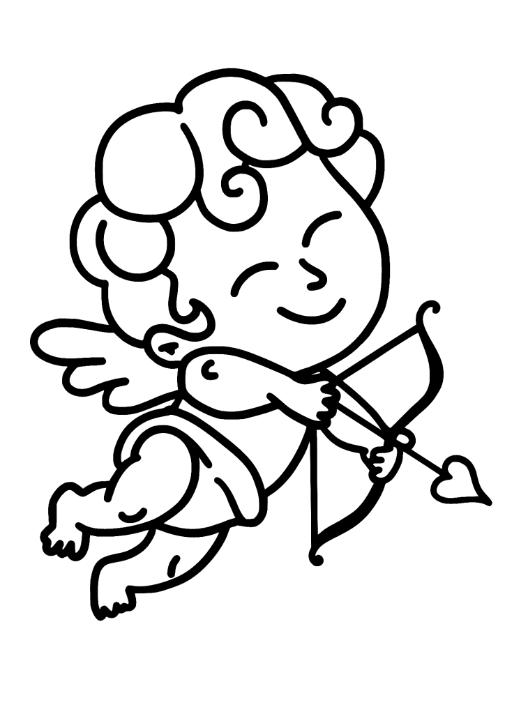Sweet Cupid Valentine's Day Coloring Pages