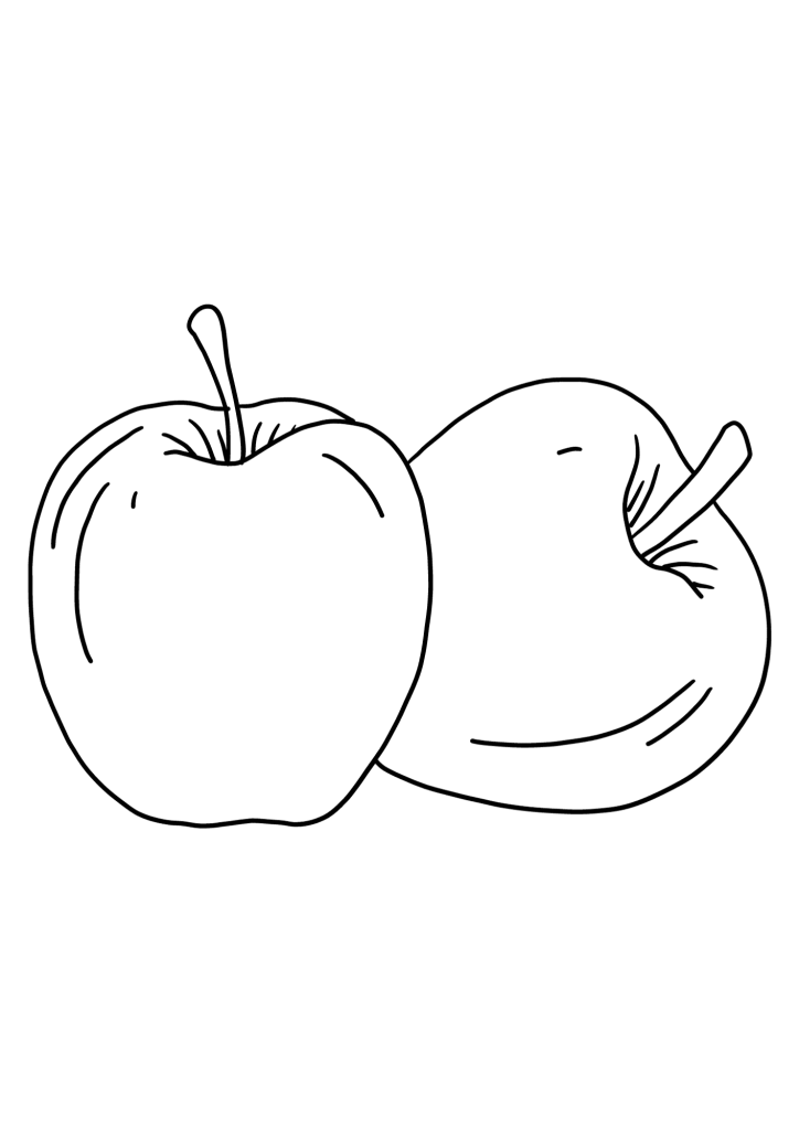 Apple Drawing Coloring Pages