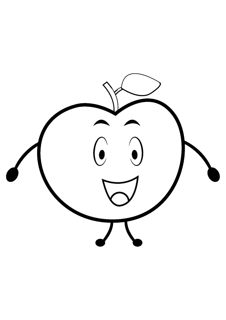 Apple For Children Coloring Pages