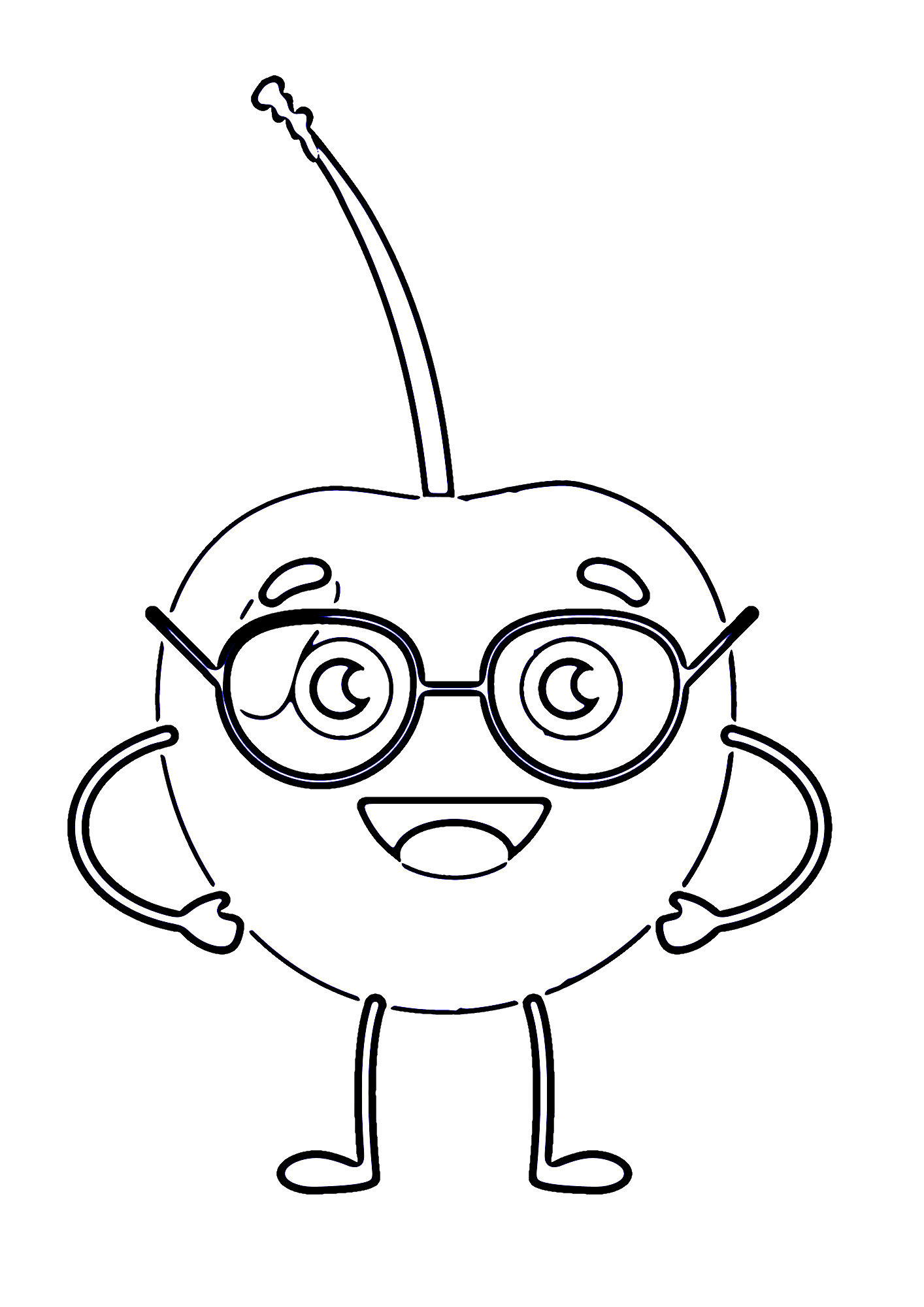 Baby Cherry Coloring Pages