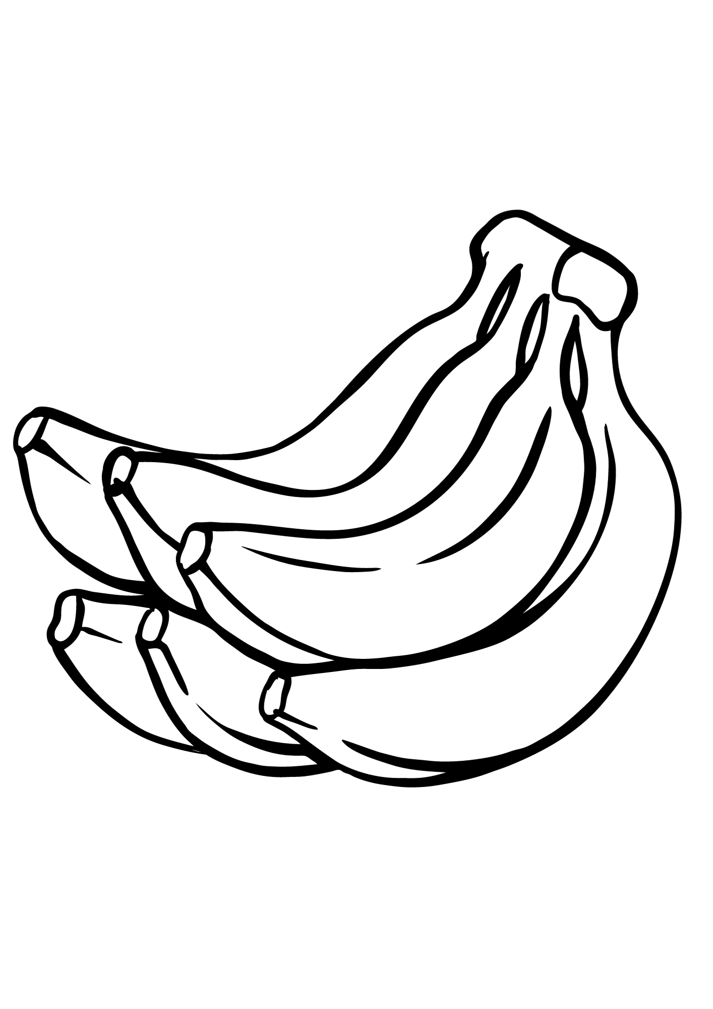 Bananas Printable Coloring Pages