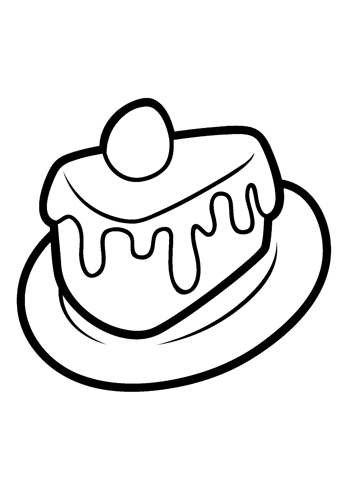 Cherry Cake Coloring Pages