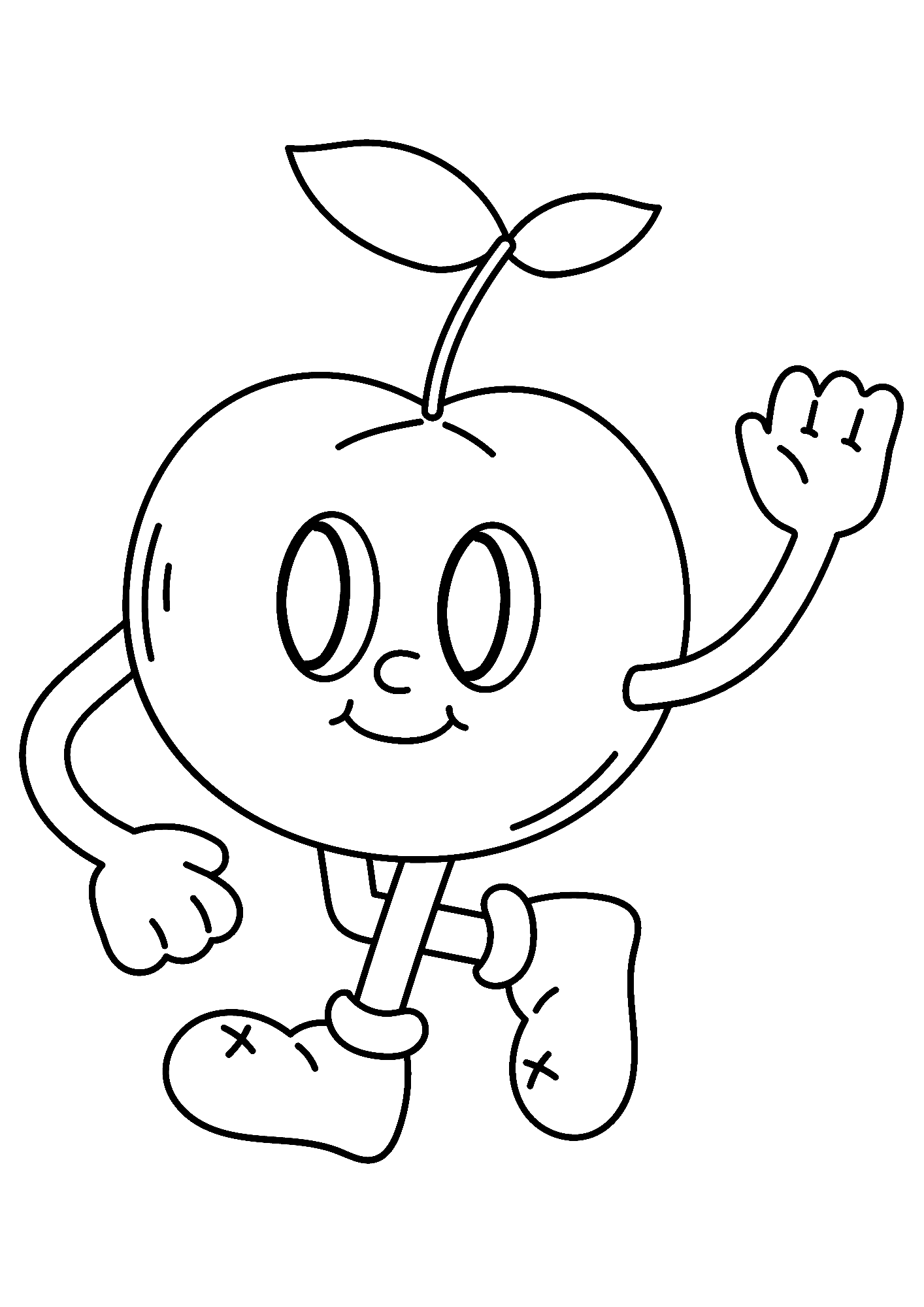 Cherry Cartoon coloring pages