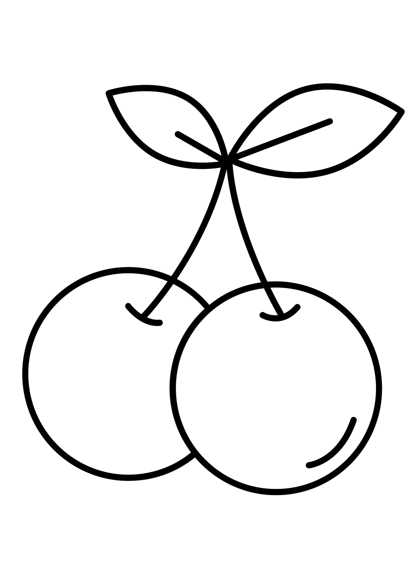Cherry Picture Coloring Pages