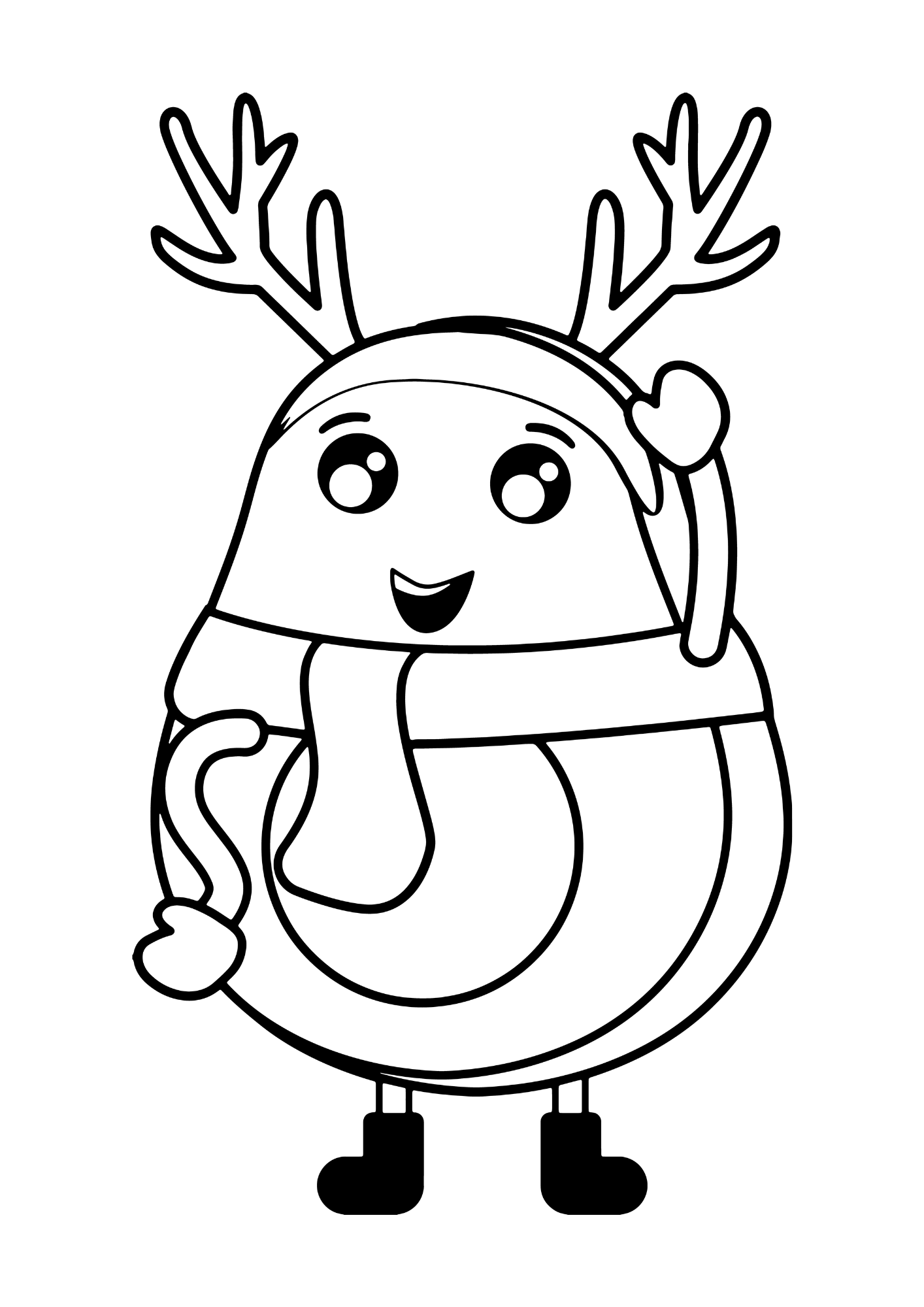 Christmas Avocado For Children Coloring Pages