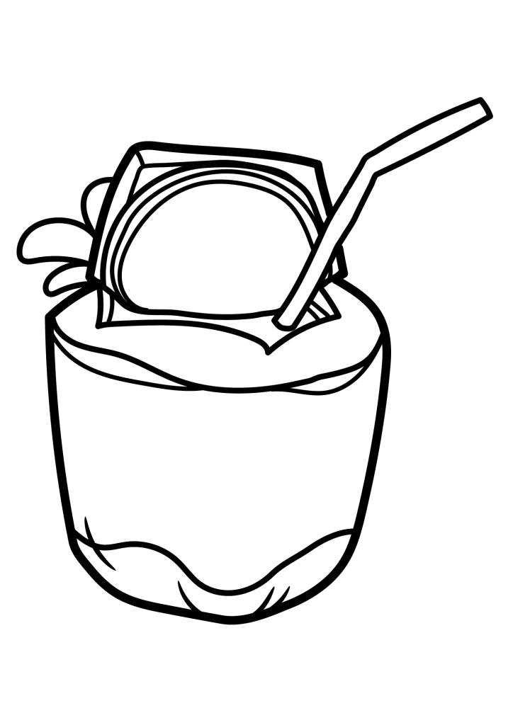 Coconut For Children Image Printable Coloring Pages