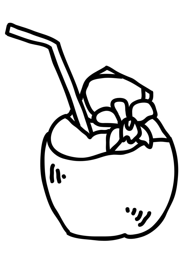 Coconut For Children Painting Coloring Pages