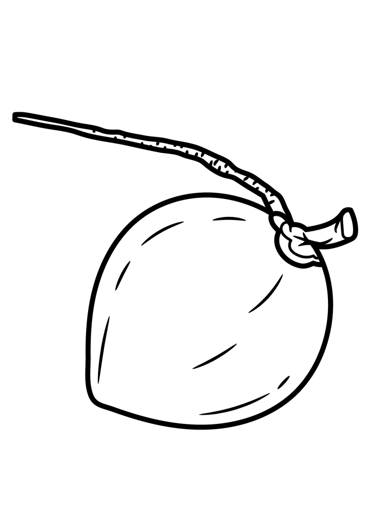 Coconut Printable For Children Coloring Pages