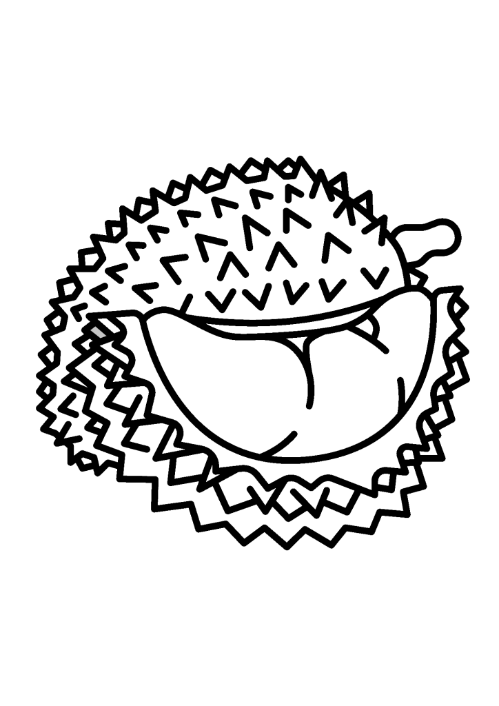 Durian Printable For Kids Coloring Pages
