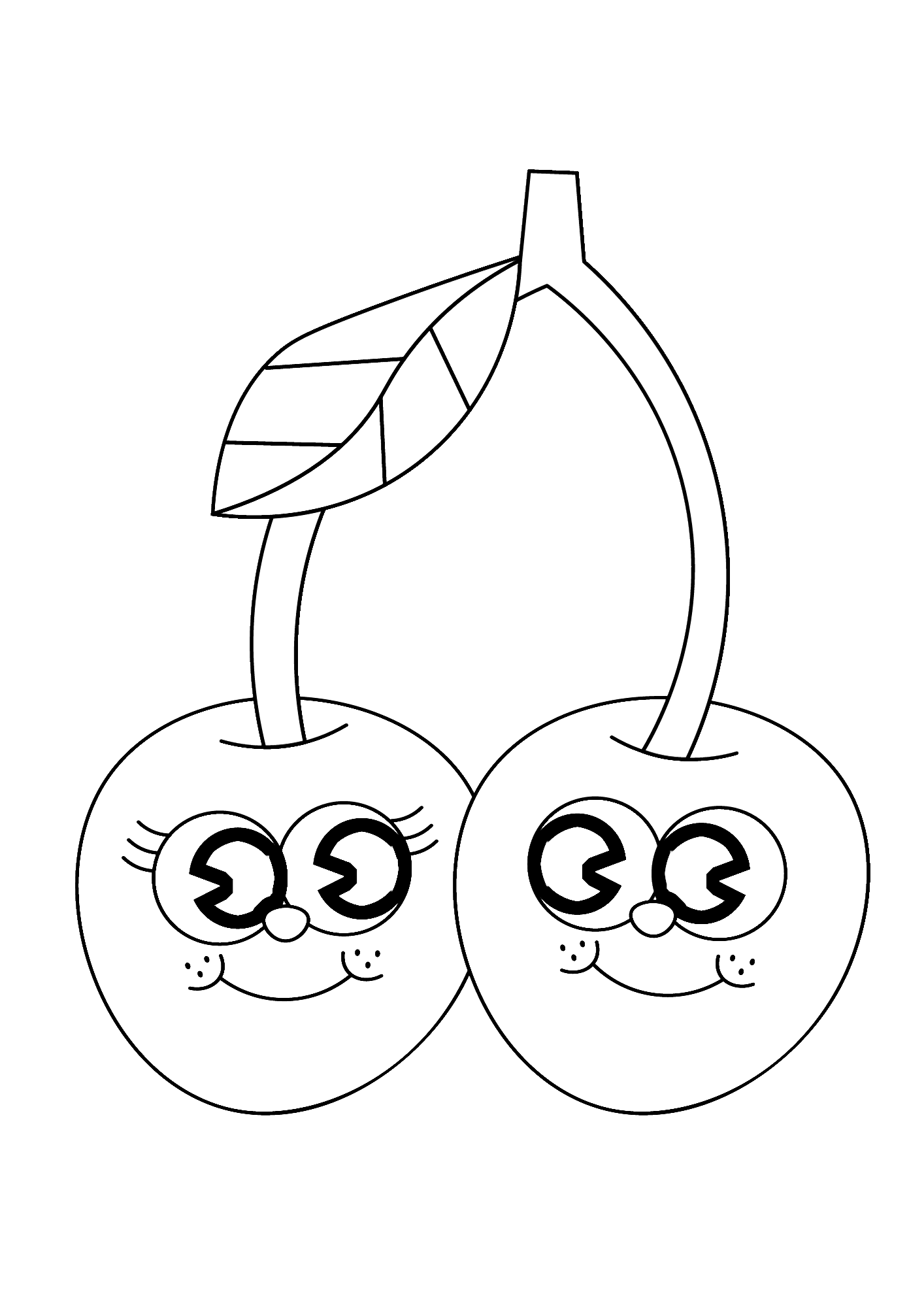 Free Cherry Coloring Pages