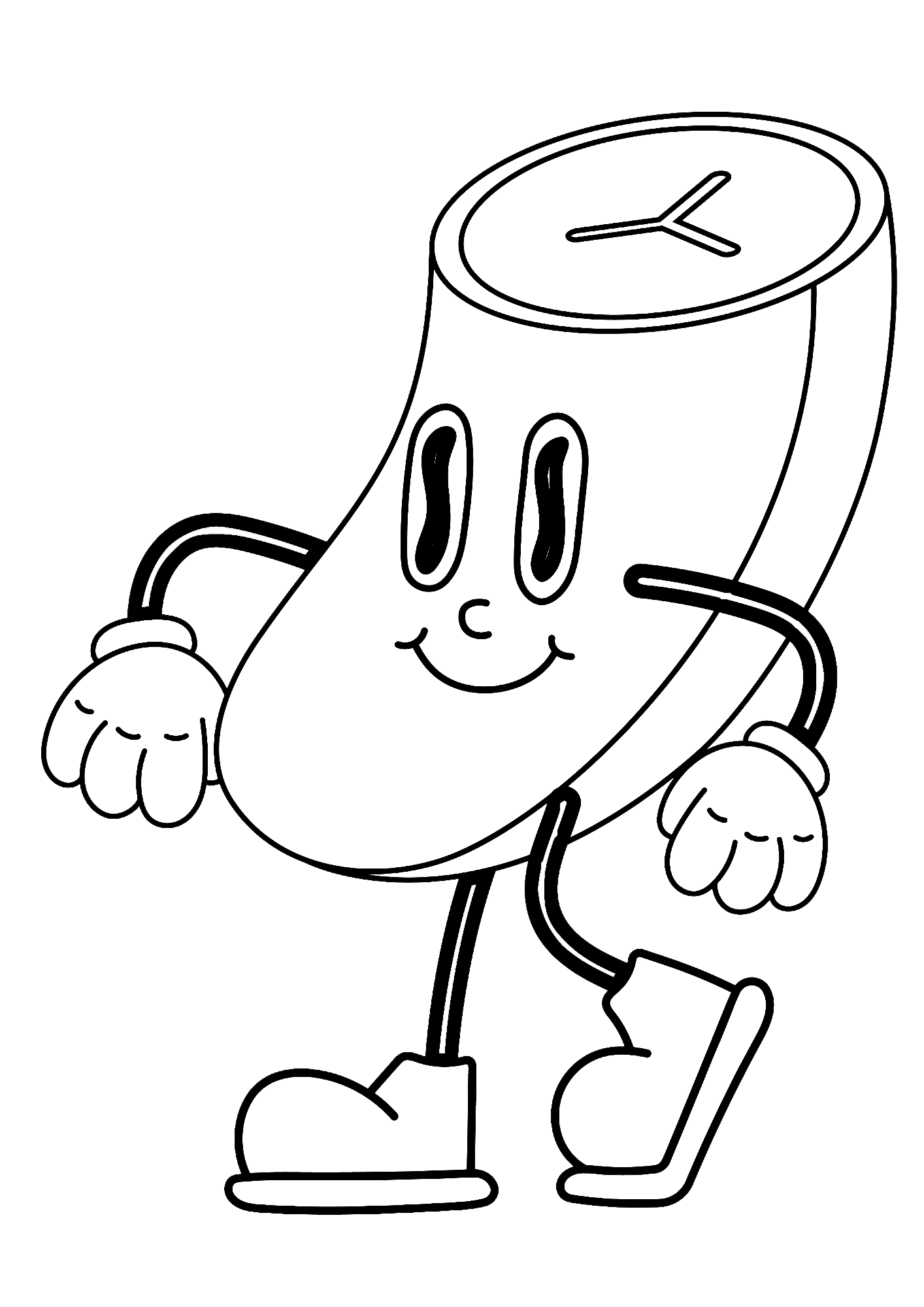 Funky Banana Coloring Pages