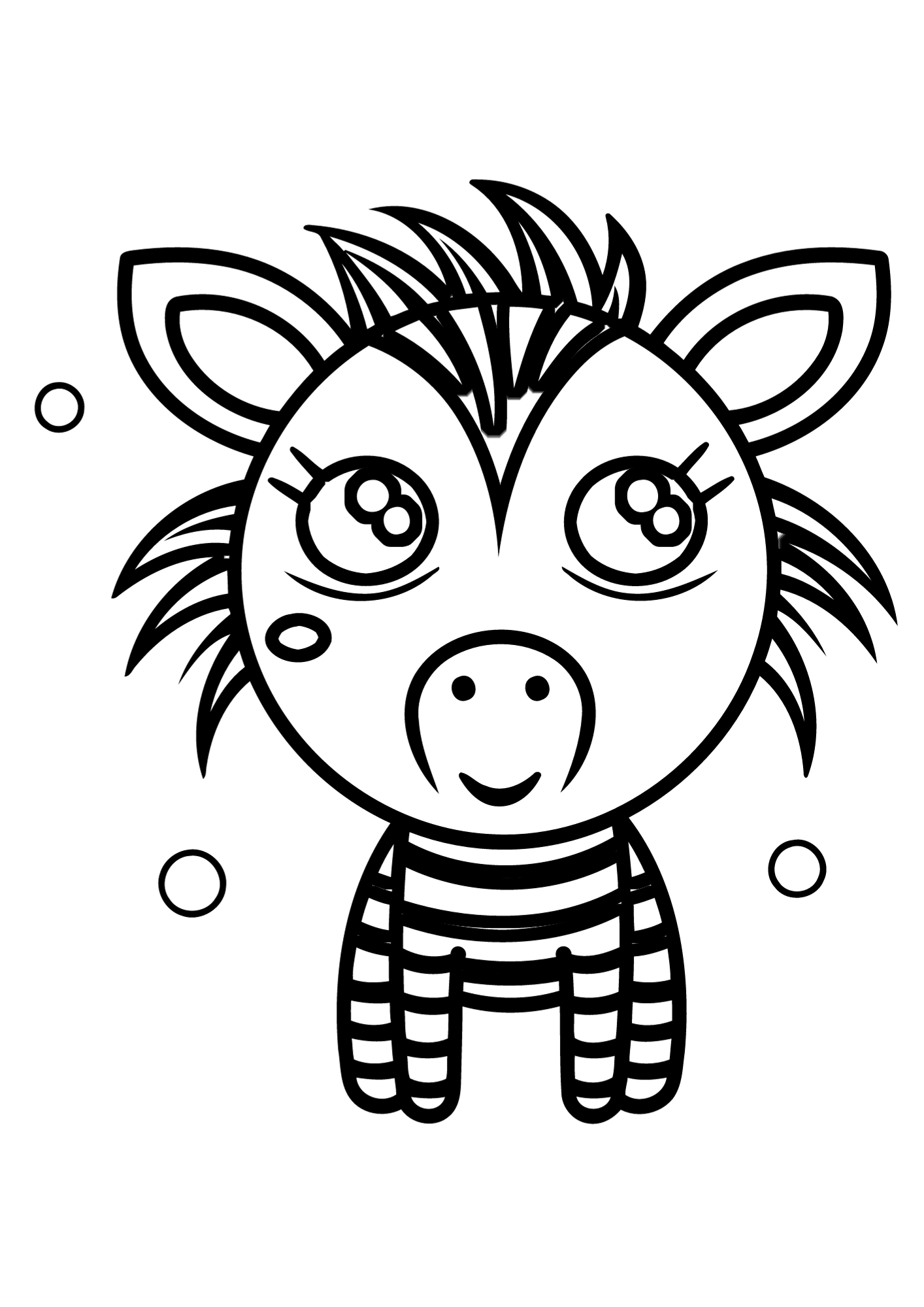 Funny Zebra Coloring Pages
