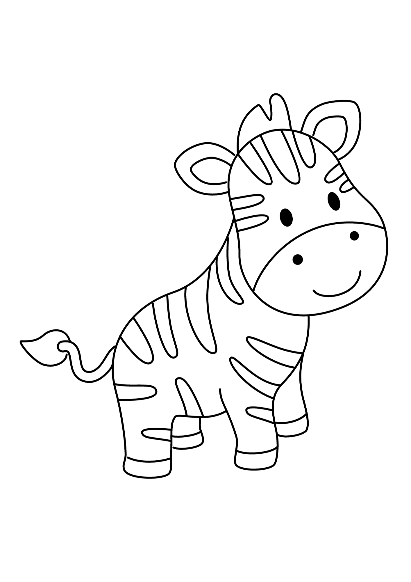 Lovely Zebra Coloring Pages