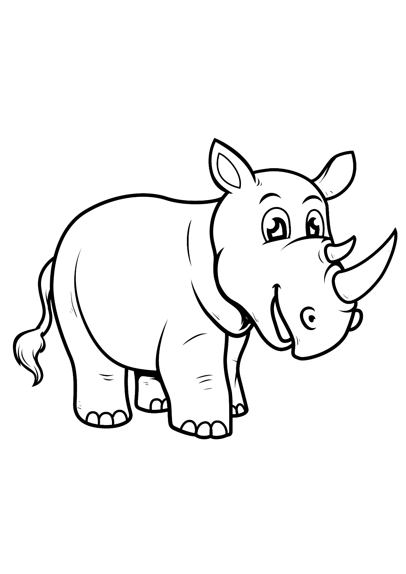 Rhino Printable Free Coloring Pages