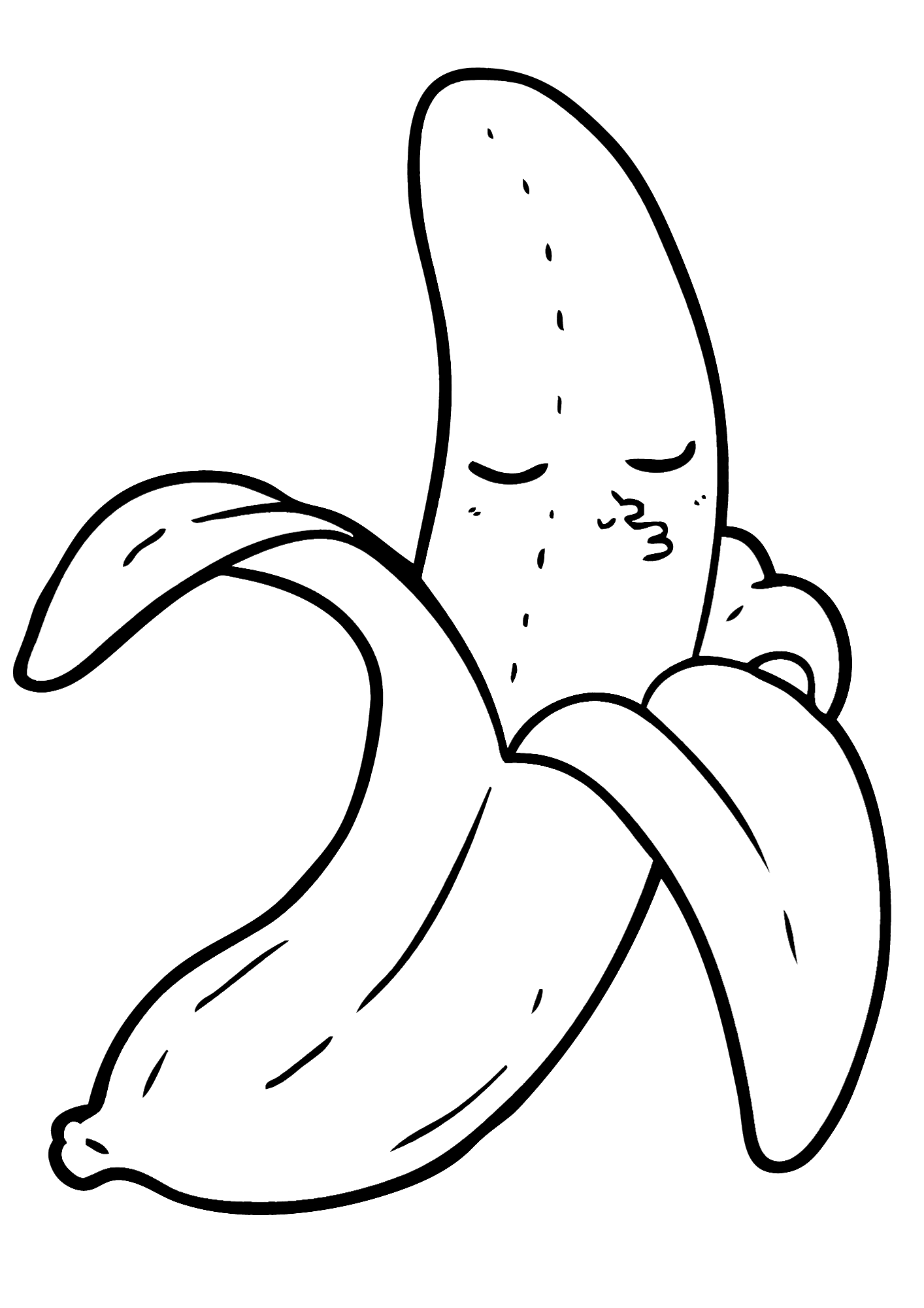 Sweet Banana Coloring Pages