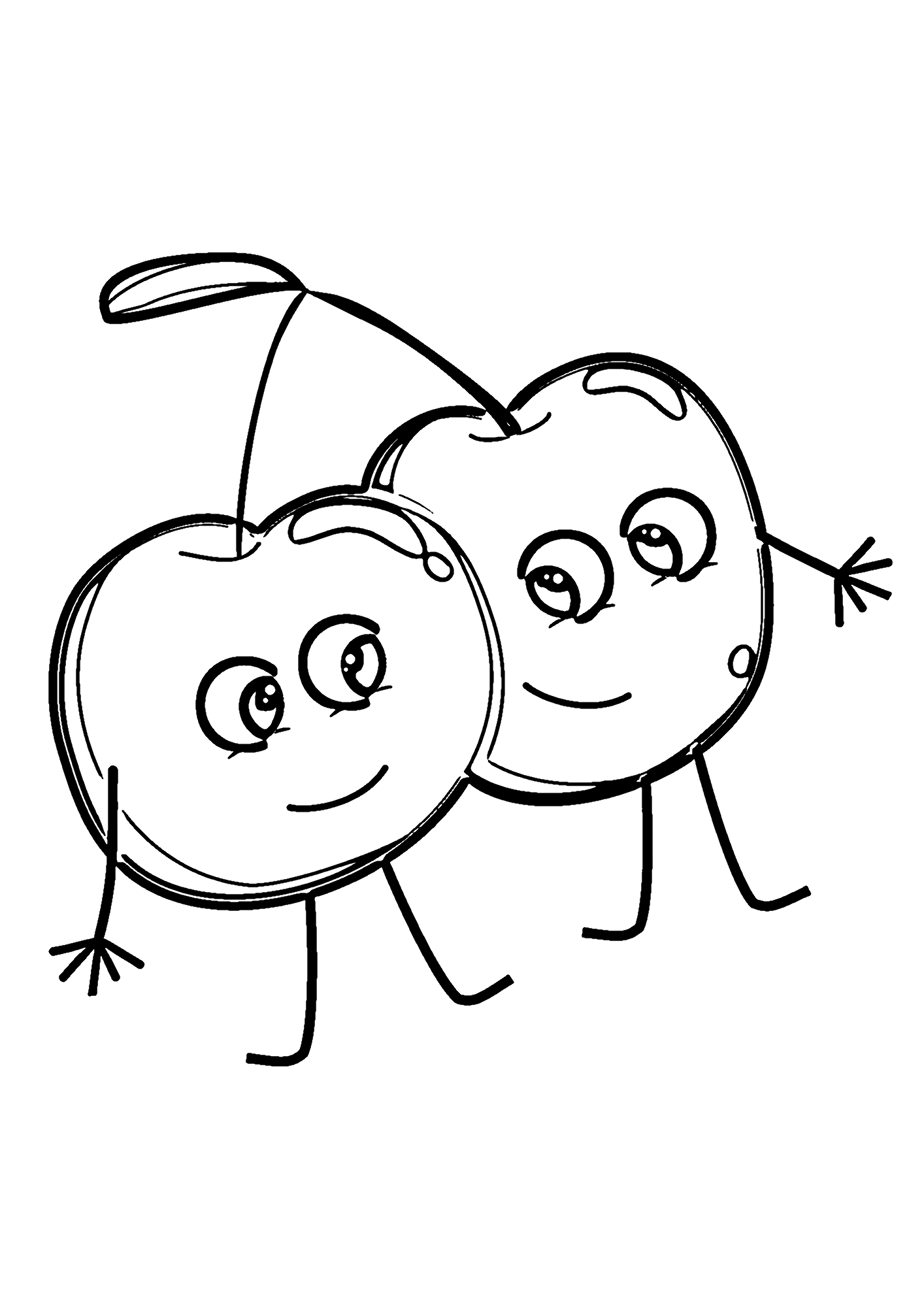Sweet Cherry Printable Coloring Page