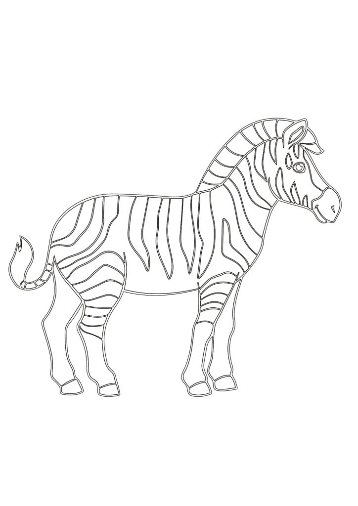 Zebra Outline Coloring Pages