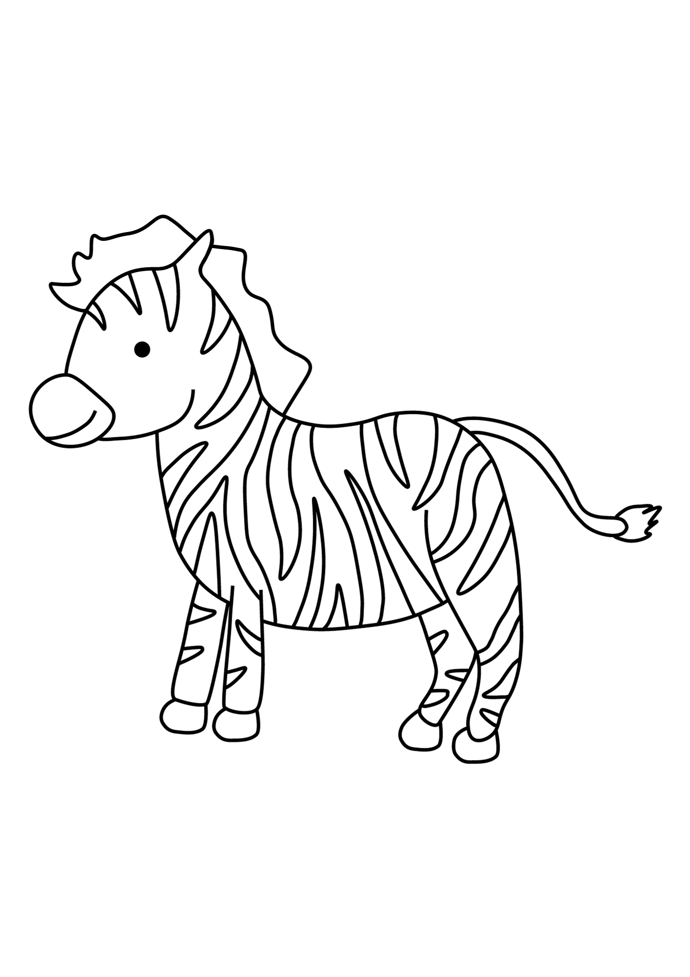 Zebra Kid Coloring Pages