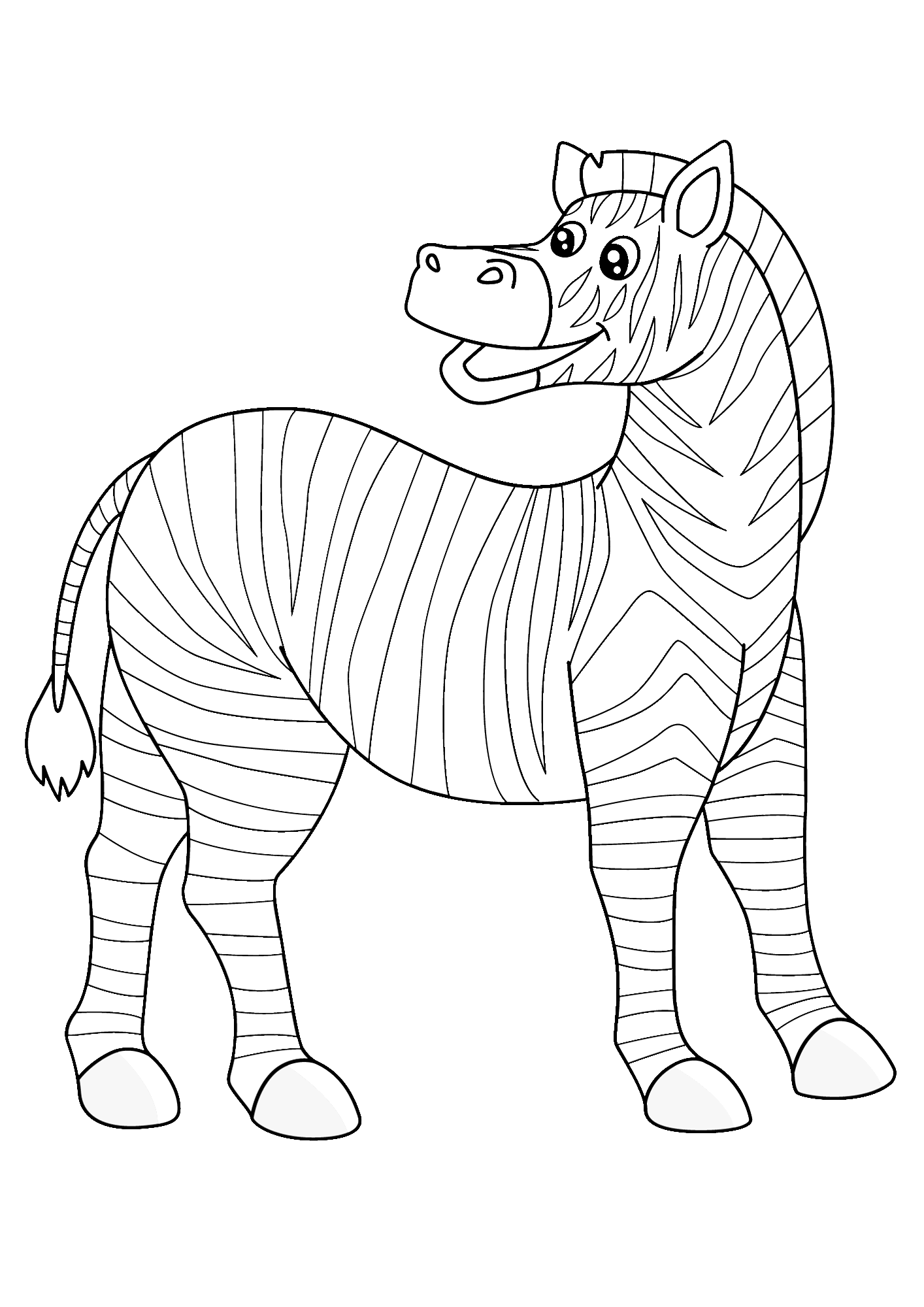 Zebra Smile Coloring Pages