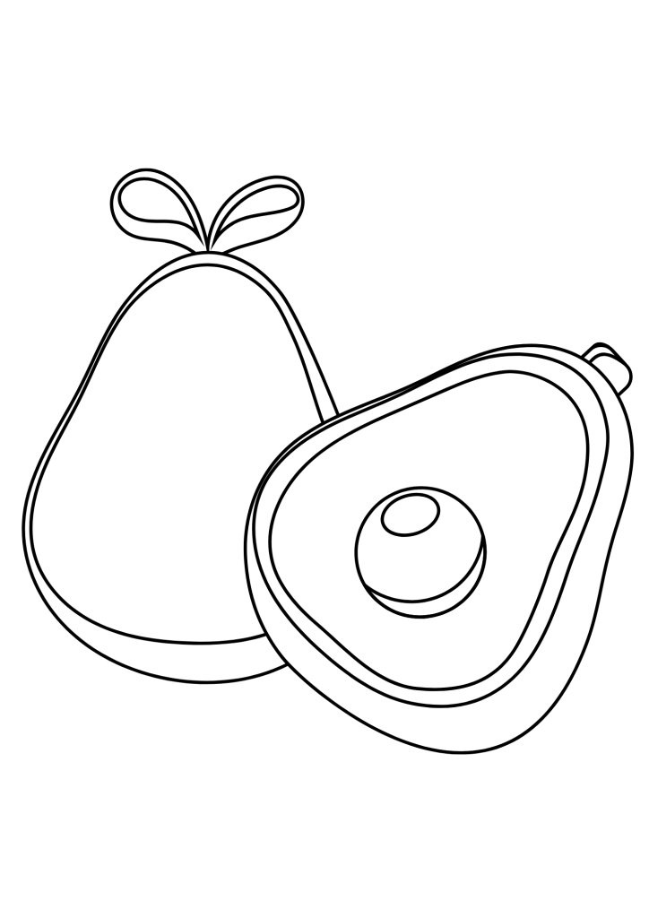 Avocado Coloring Pages Printable
