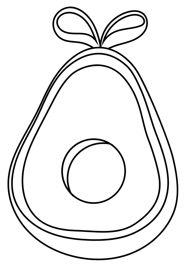 Avocado Image Coloring Pages