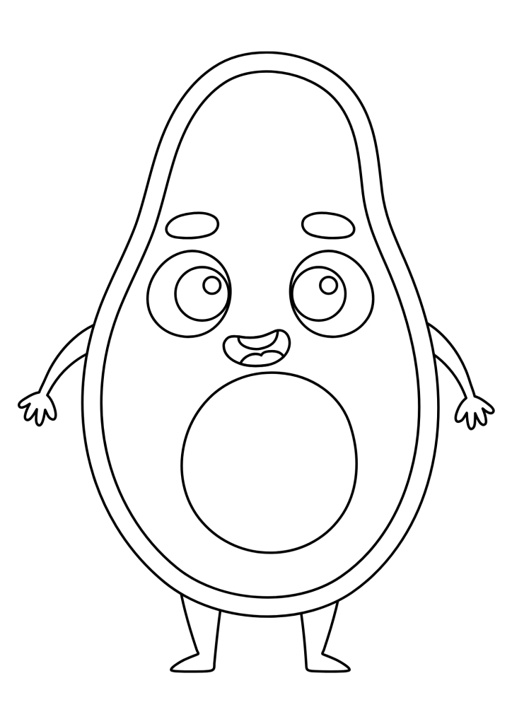 Avocado Picture Coloring Pages