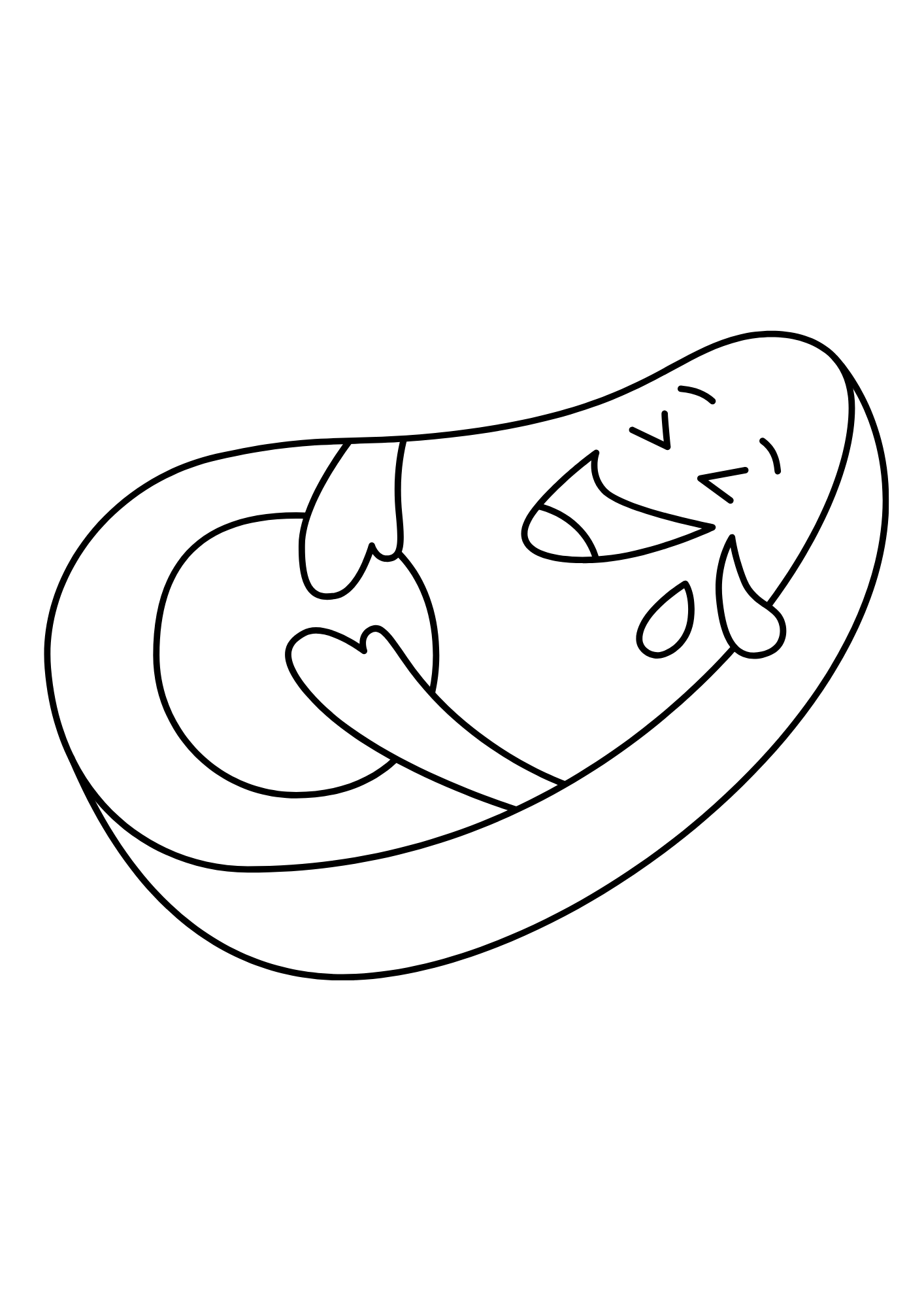 Avocado Smile Coloring Pages