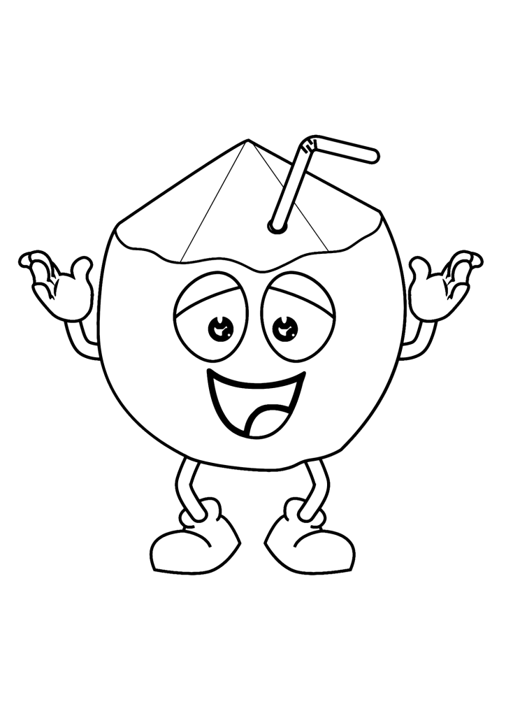 Coconut Juice Coloring Pages