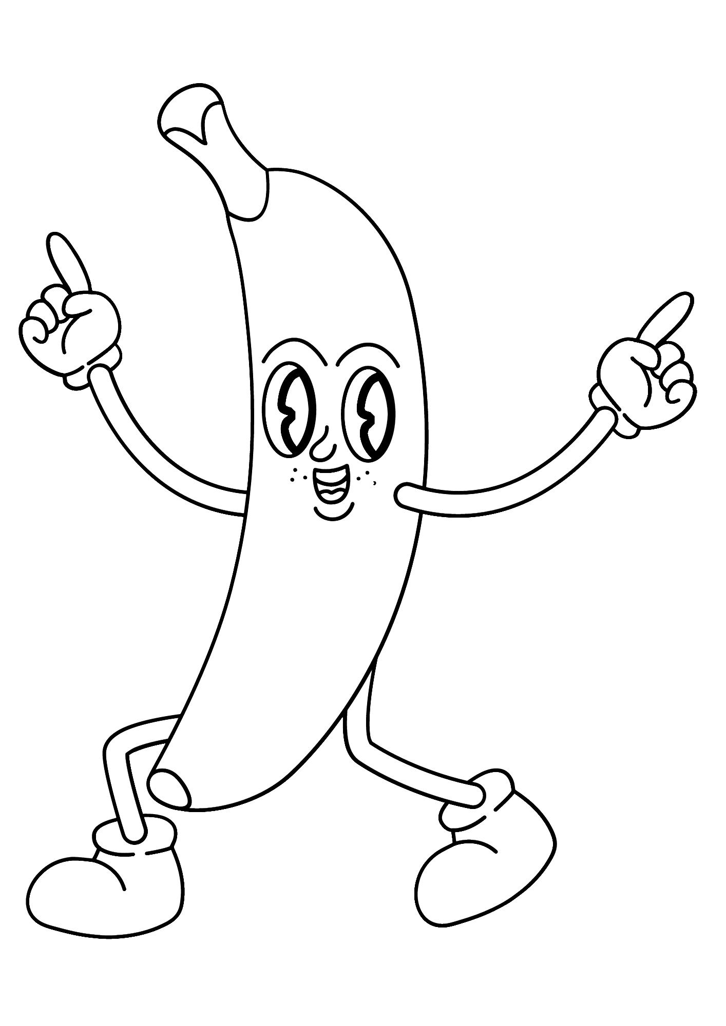 Cool Banana Coloring Pages