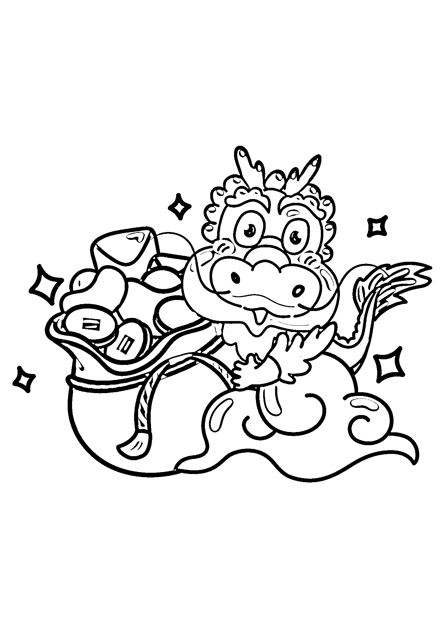 Cute Calendar 2024 Banner Coloring Pages