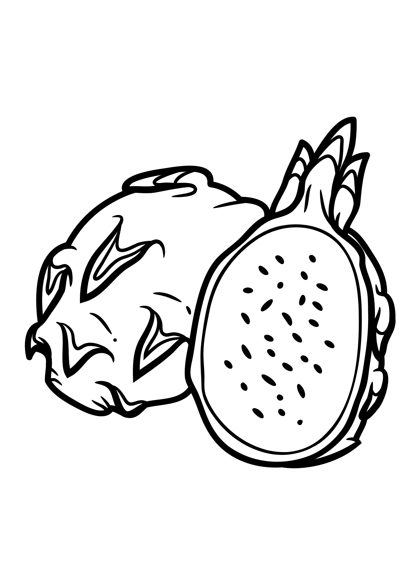 Dragon Fruit Coloring Pages
