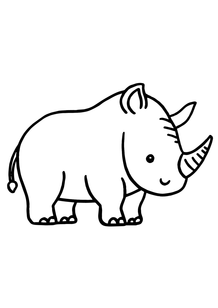 Free Rhino Coloring Page