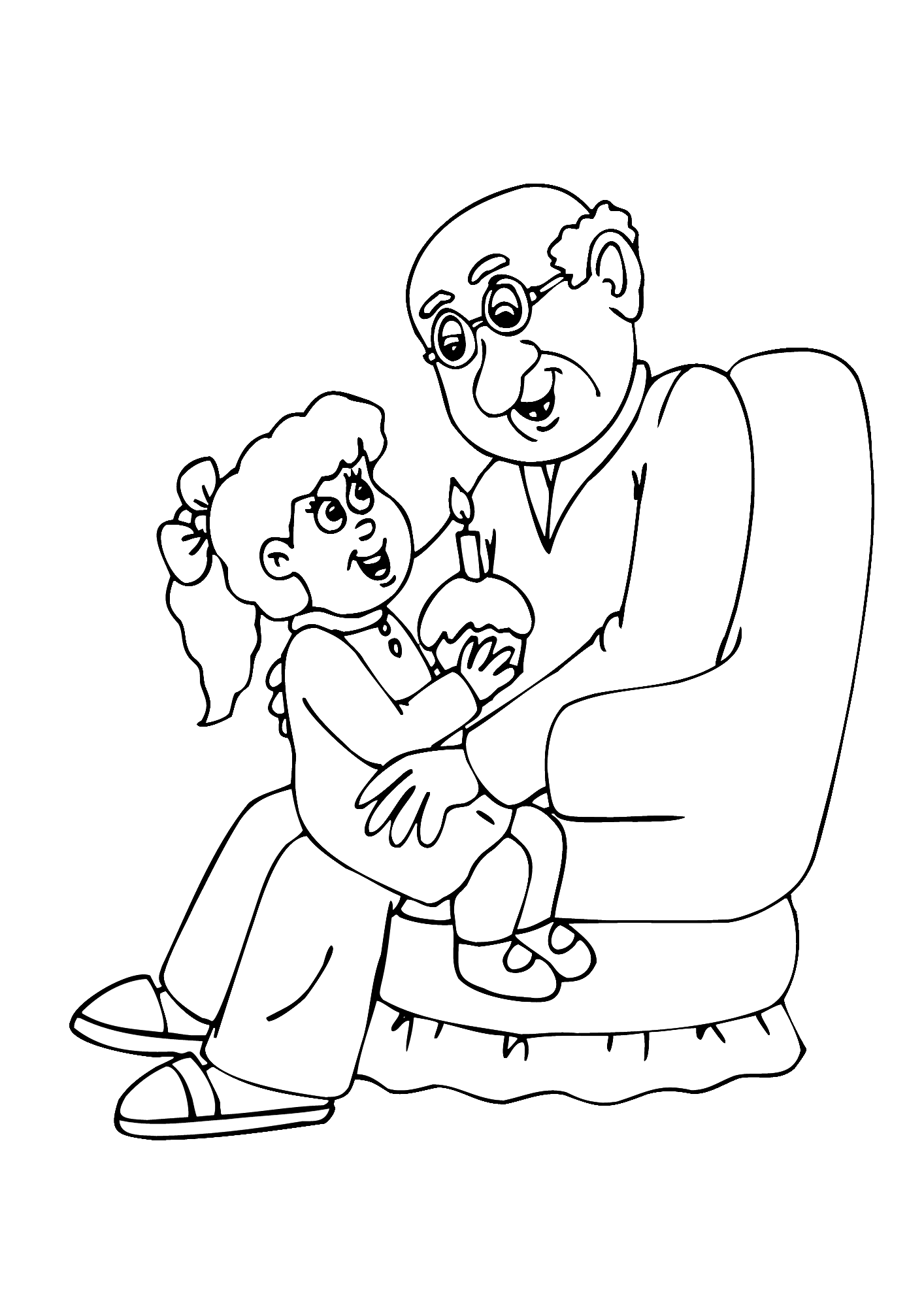 Happy Birthday To Dad For Children Coloring Pages