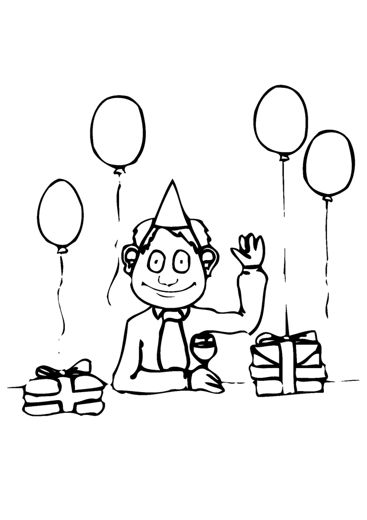 Happy Birthday To Dad Image Coloring Pages