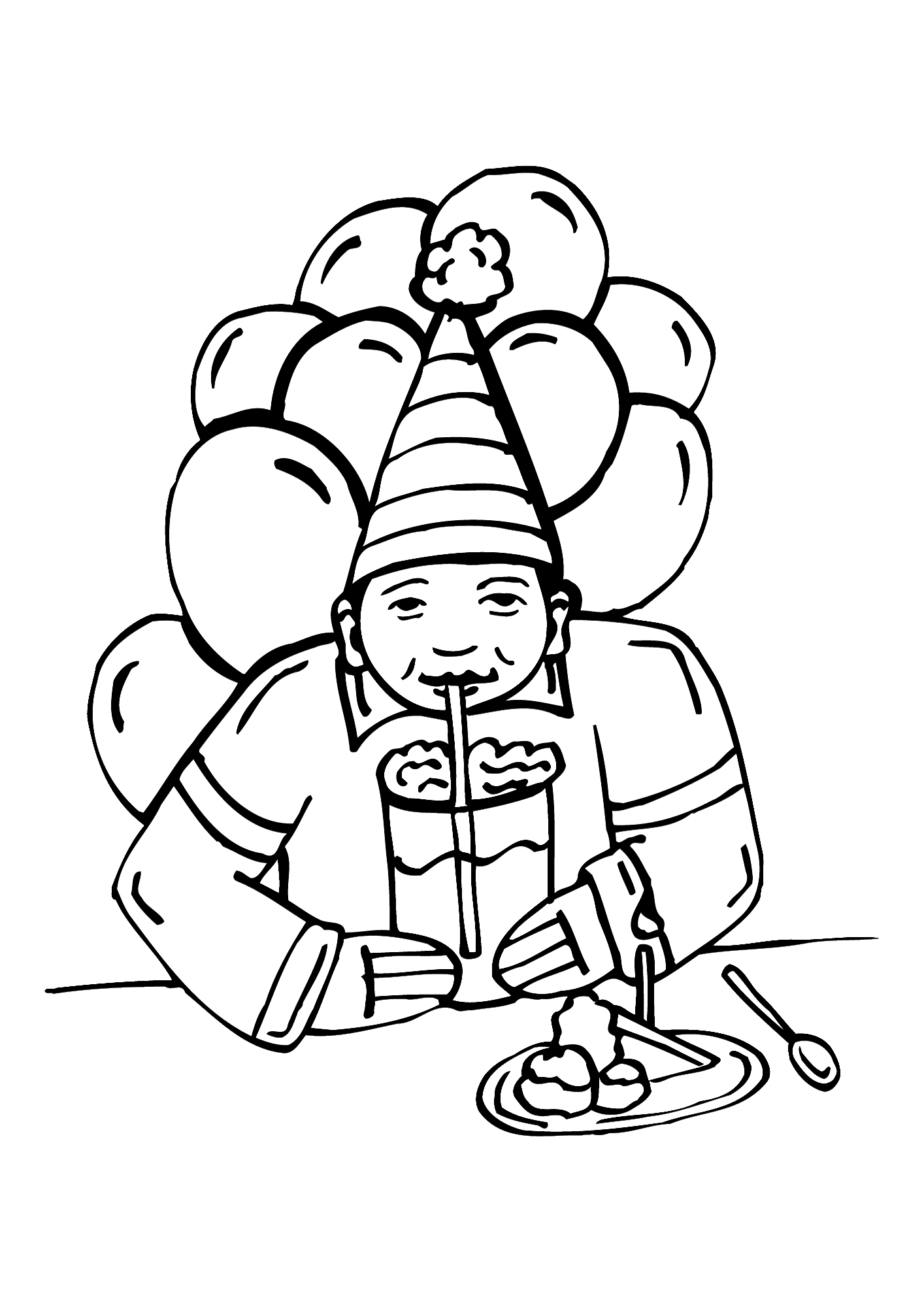 Happy Birthday To Dad Painting Coloring Pages