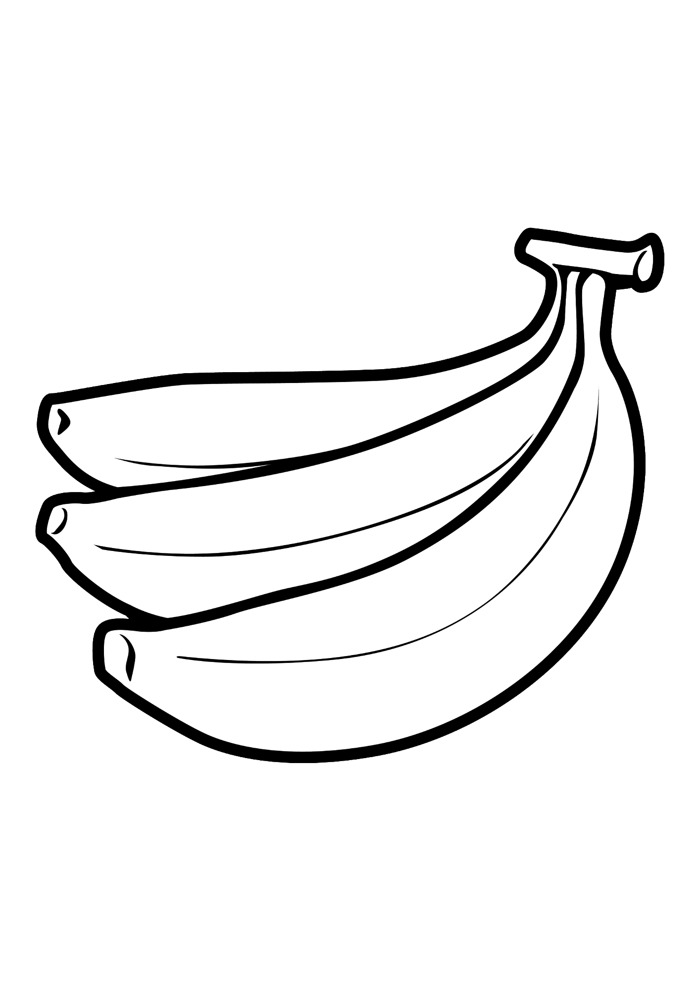 Simple Bananas Art Coloring Pages