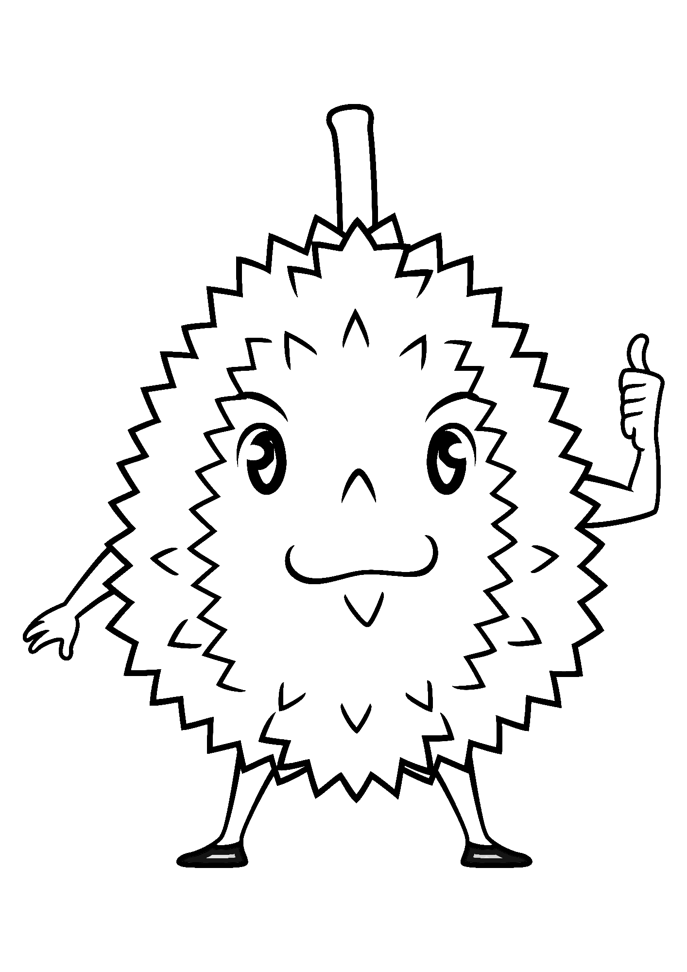 Sweet Durian Coloring Pages