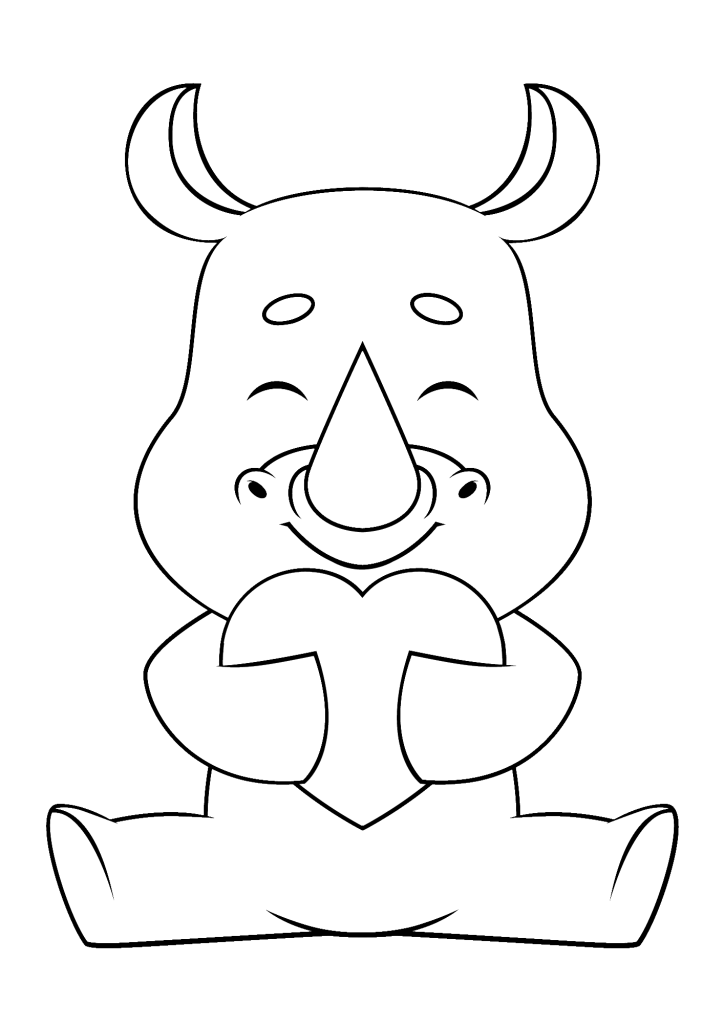 Woolly Rhino Coloring Pages