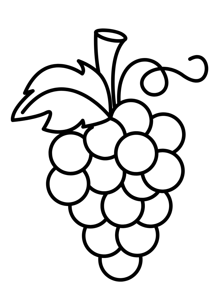 Grapes Free Coloring Pages
