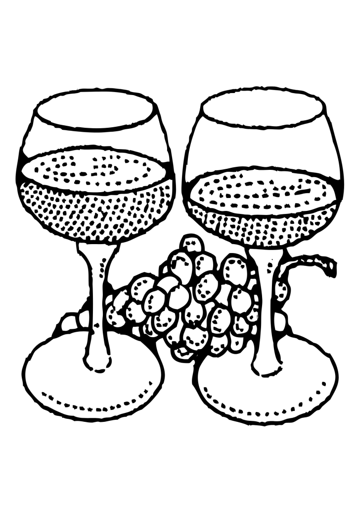 Grapes Outline Coloring Pages