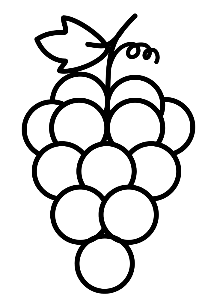 Grapes Painting Coloring Pages