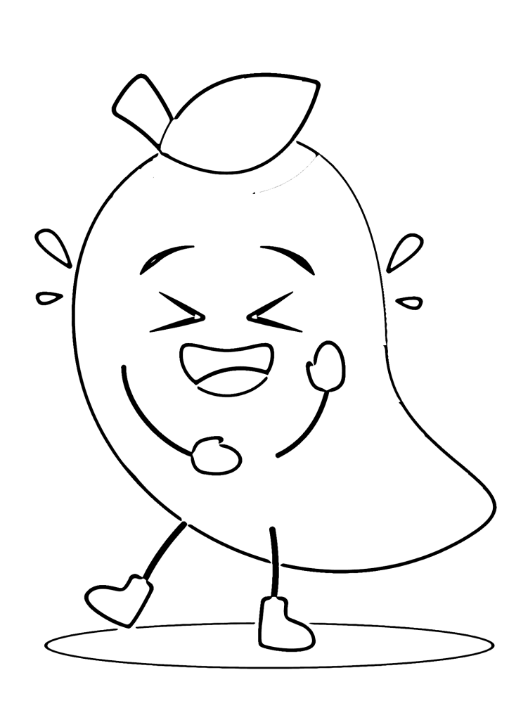 Mango Cartoon Coloring Pages