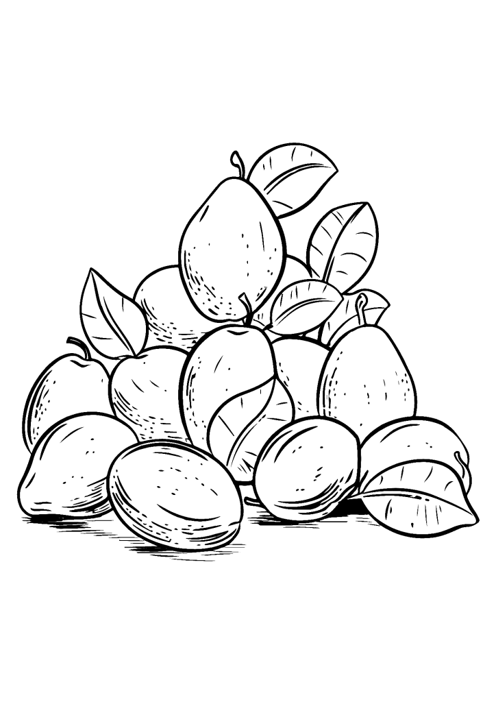 Mango Painting Printable Coloring Pages