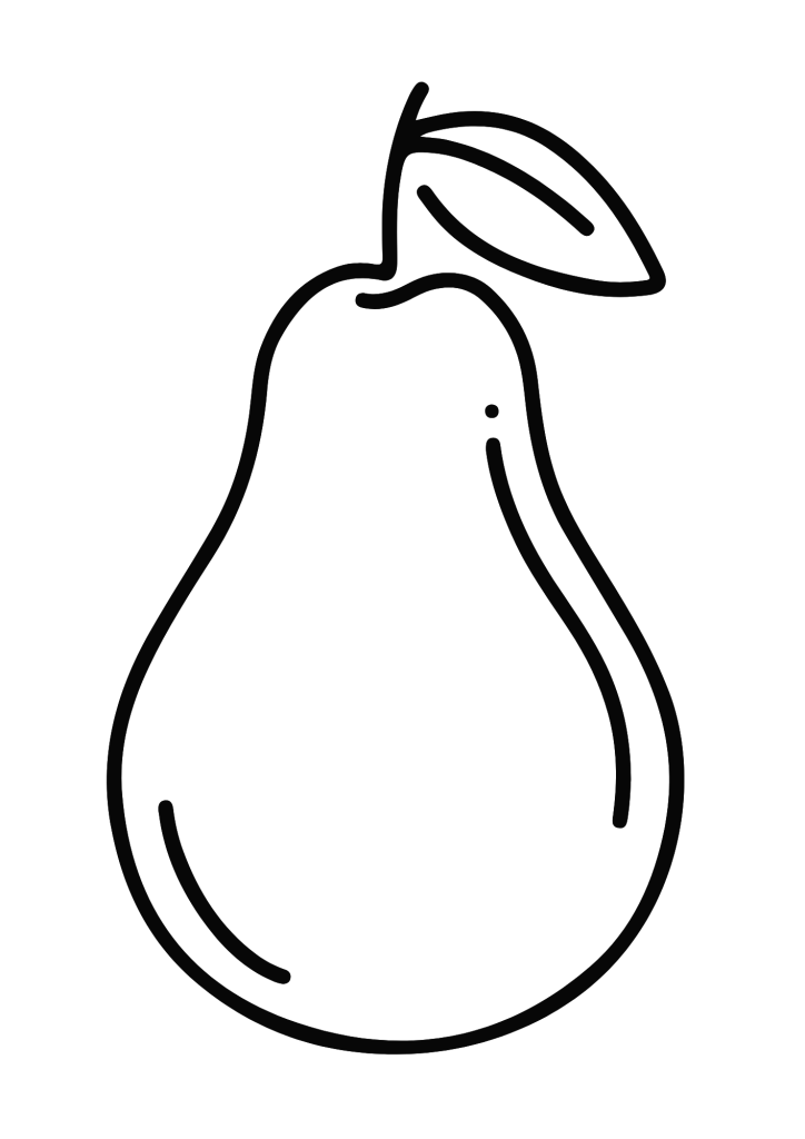 Pear Drawing Coloring Pages