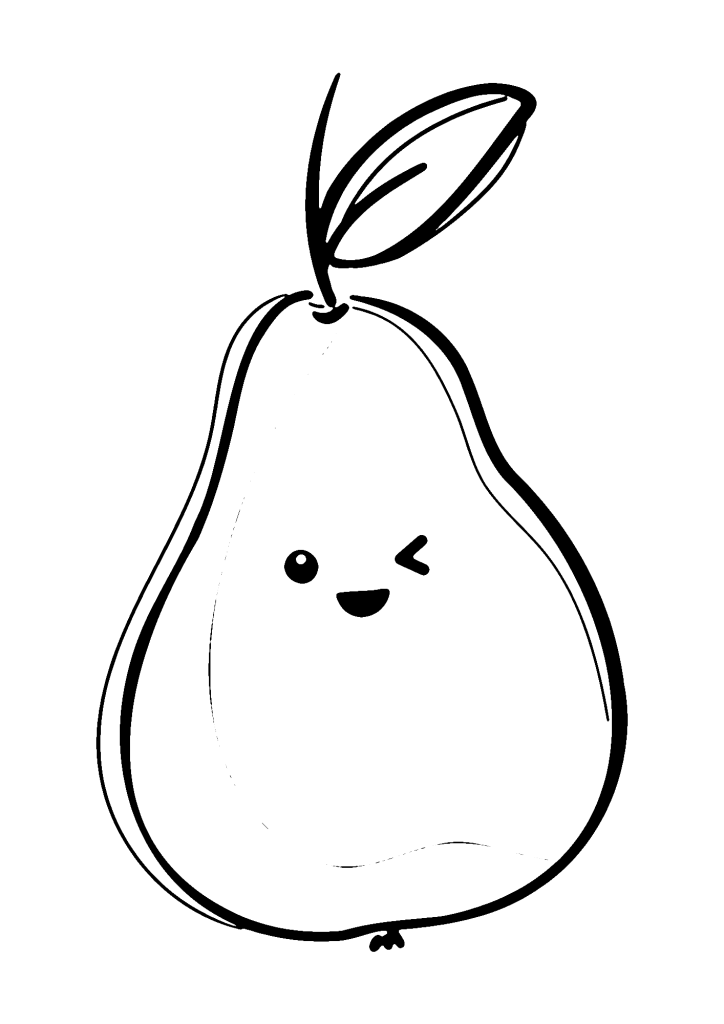 Pear Picture Coloring Pages