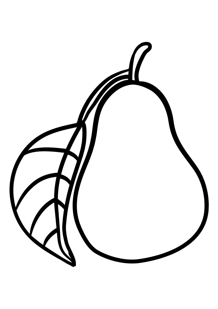Pear Picture For Children Coloring Pages