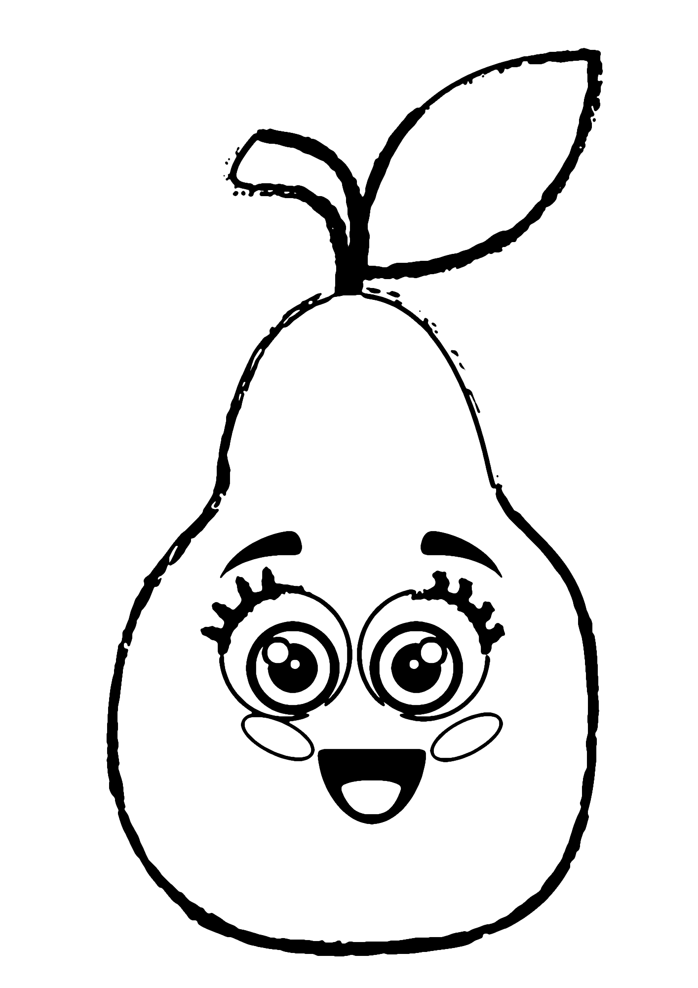 Image Of Pear Coloring Page