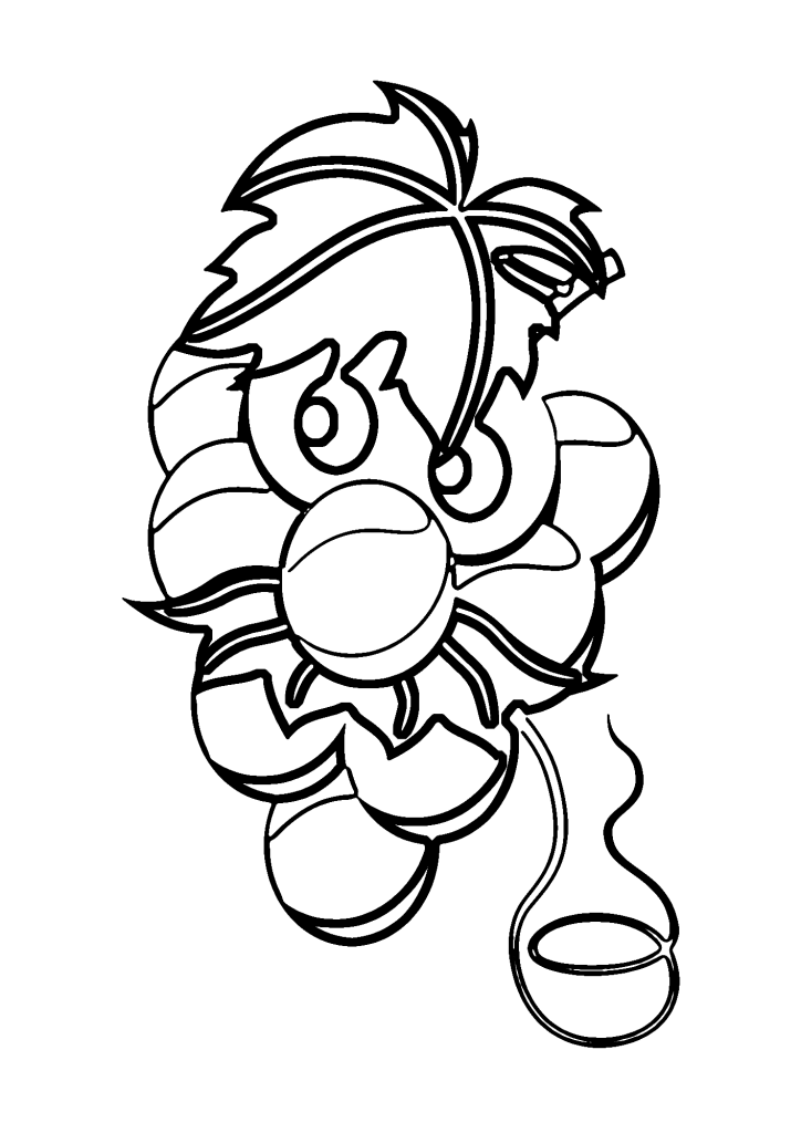 Lovely Grapes Coloring Pages