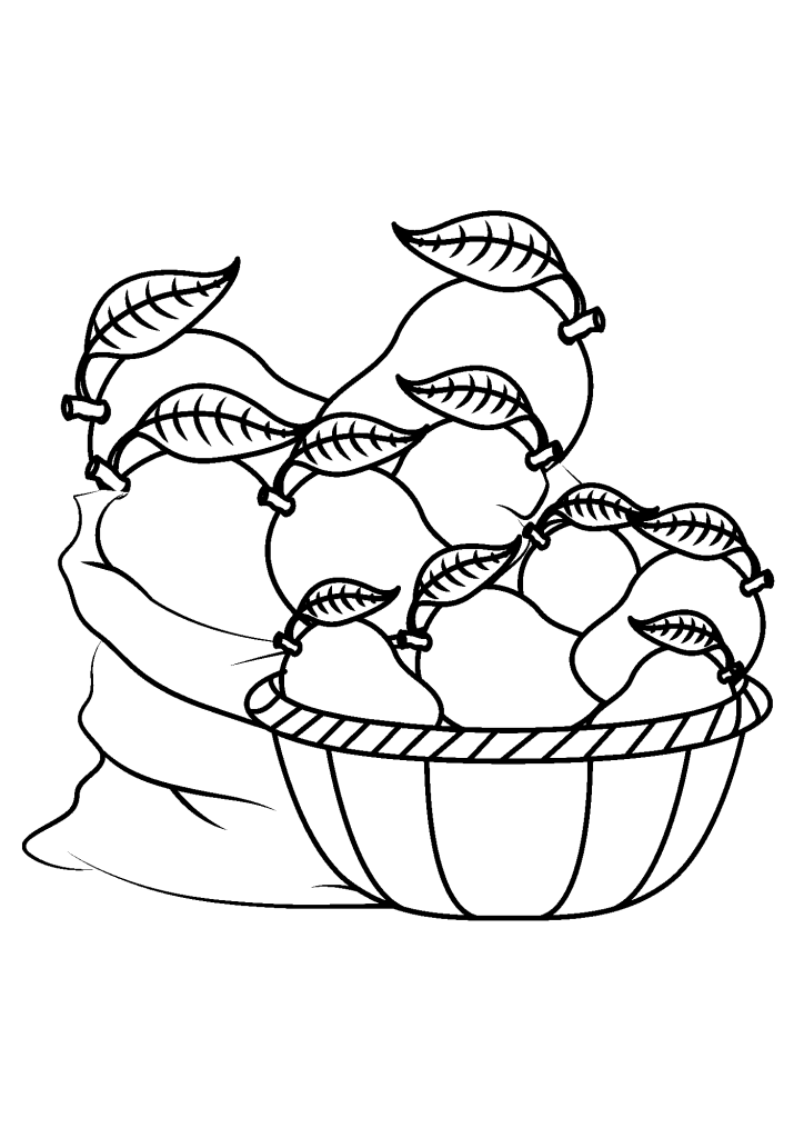 Mango Fruit Picture Coloring Pages