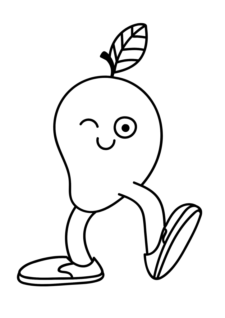 Mango Funny Coloring Page
